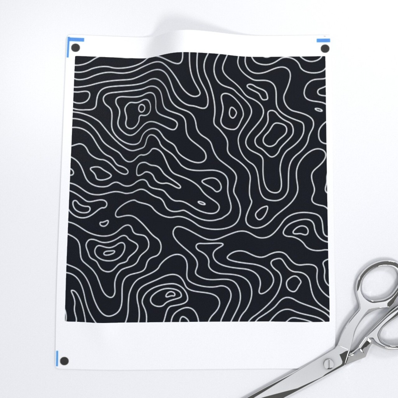 Black White Stripes Wave Map Pattern Abstract Dots Geometric Nature Minimal Lines Cute Stripe Modern Custom Printed Fabric by Spoonflower Various Fabrics by the Yard or Fat Quarter